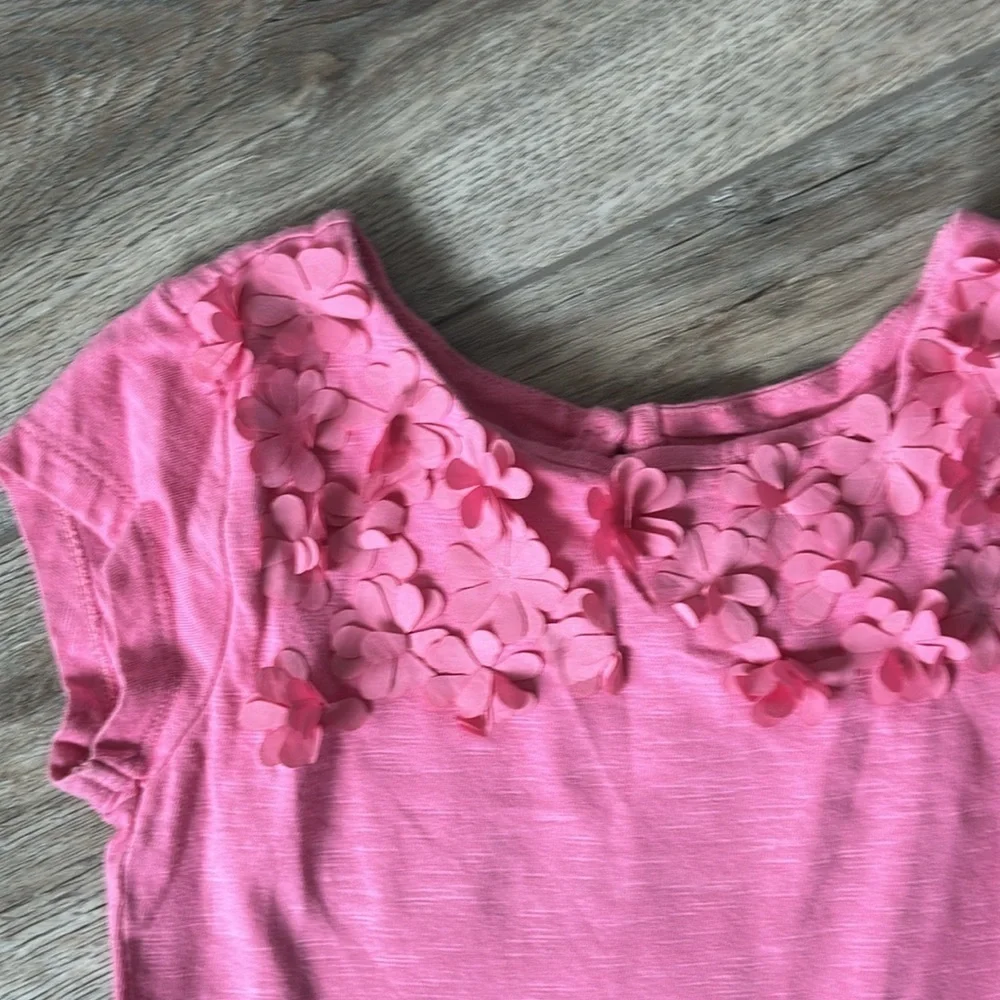 GAP dress kids size 6 pink cotton floral with flowers comfort
